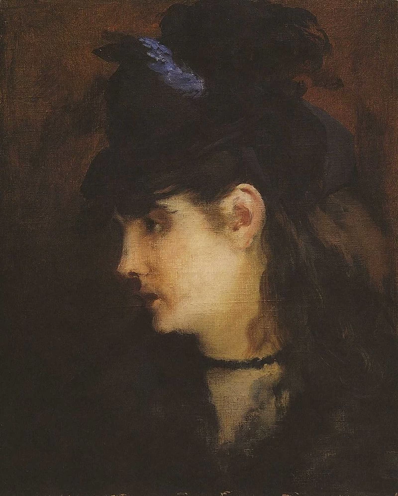  42-Édouard Manet, Berthe Morisot con cappello nero 